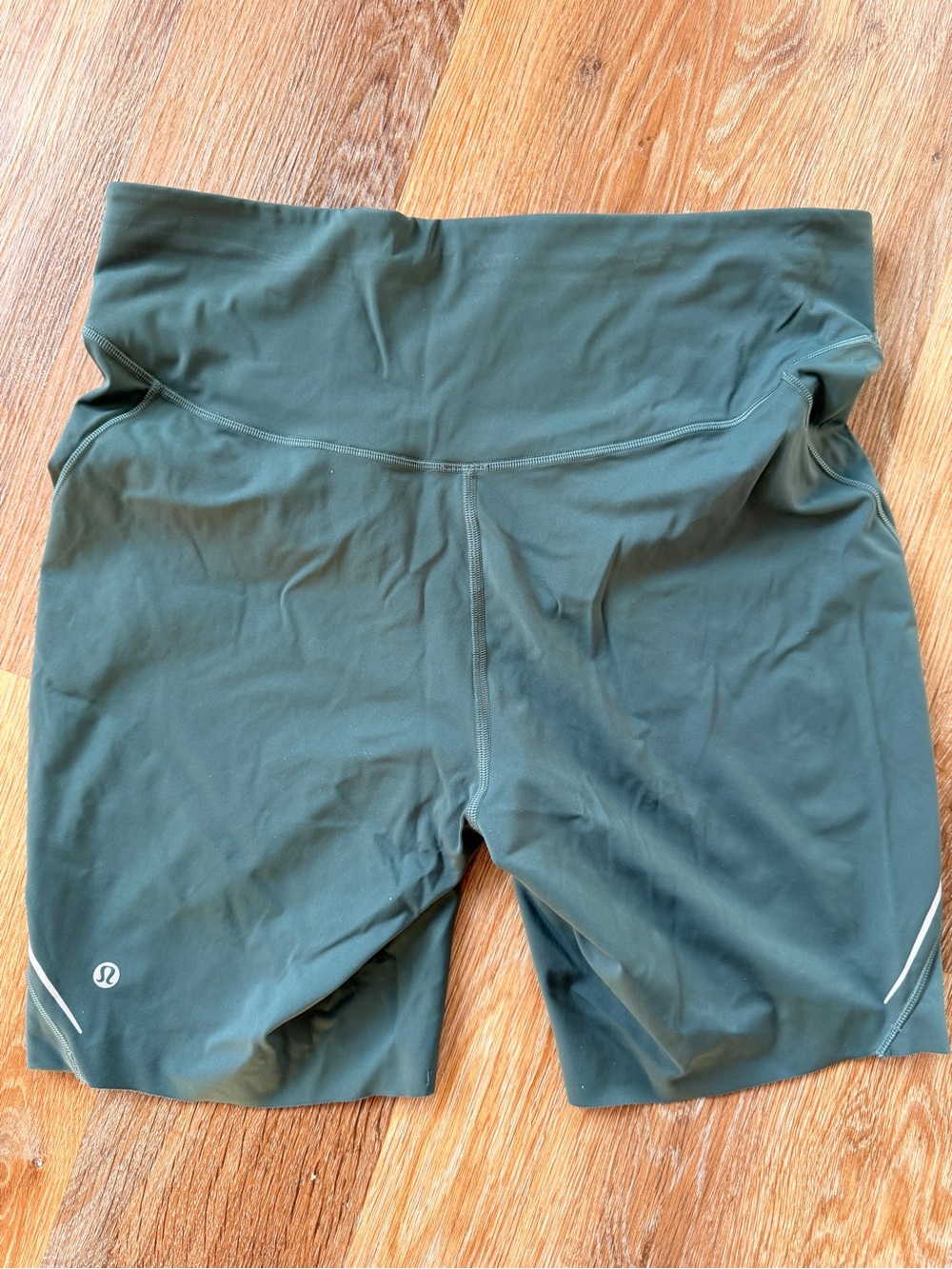 lululemon athletica Dark Olive Green High-Rise Bike Shorts